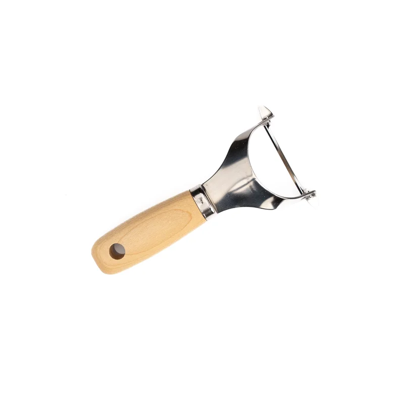 Small Factory Wooden Handle Peeler Salmon