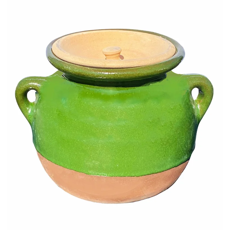 Traditional Dizi Clay Pot with lid - 1.5 L - 3 Persons (Abgoosht, Ab Goosht)