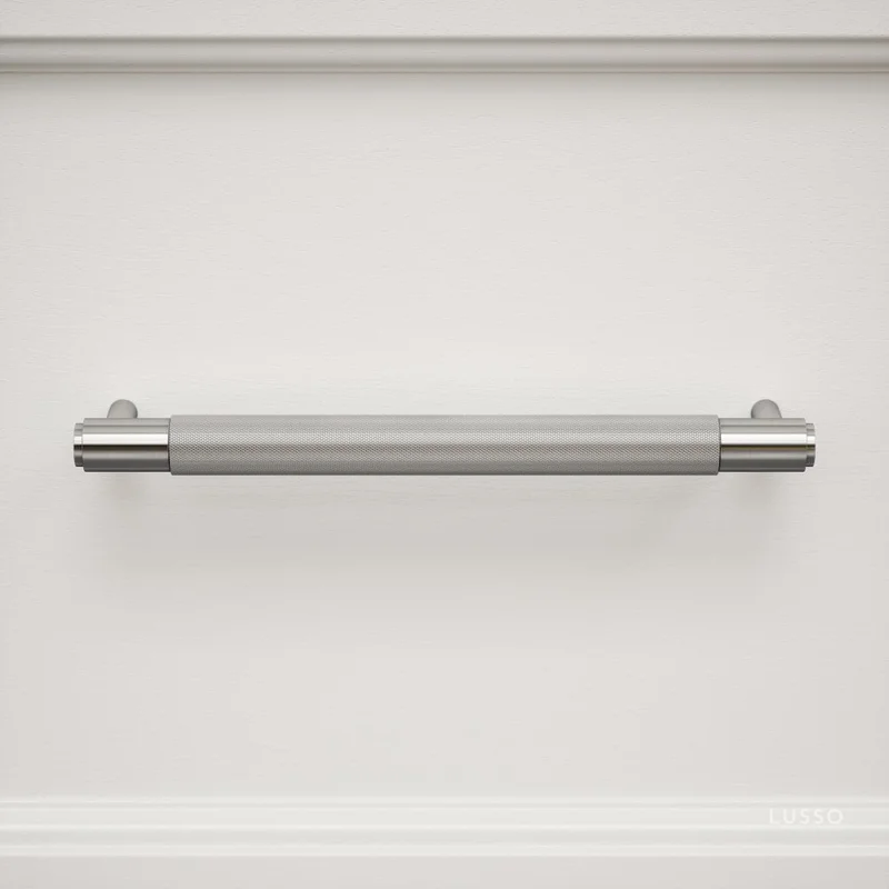 Luxe Knurled Brushed Stainless Pull Bar 250mm
