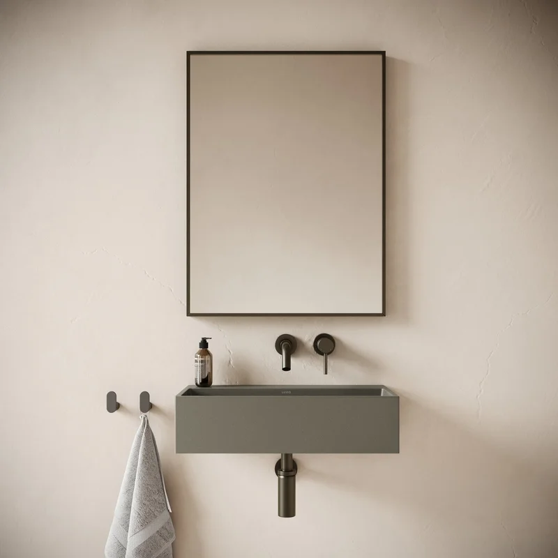 Lineare Oyster Concrete Wall Hung Basin 600mm