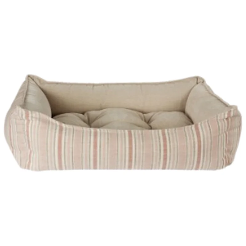 Bowsers Scoop Dog Bed Microlinen Sanibel Stripe