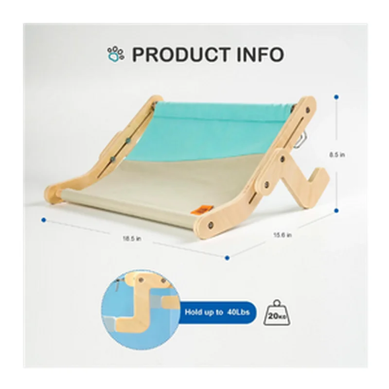 Mewoofun Cat Window Perch Assembly Hanging Bed Blue