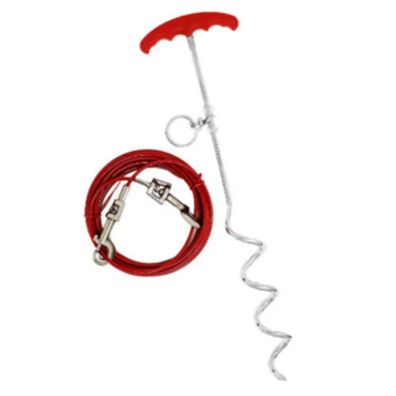 Boss Pet 20' Large Tie-Out & Spiral Stake Combo