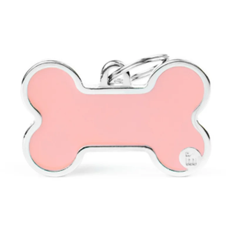 MyFamily Handmade Collection Bone Tag Pink