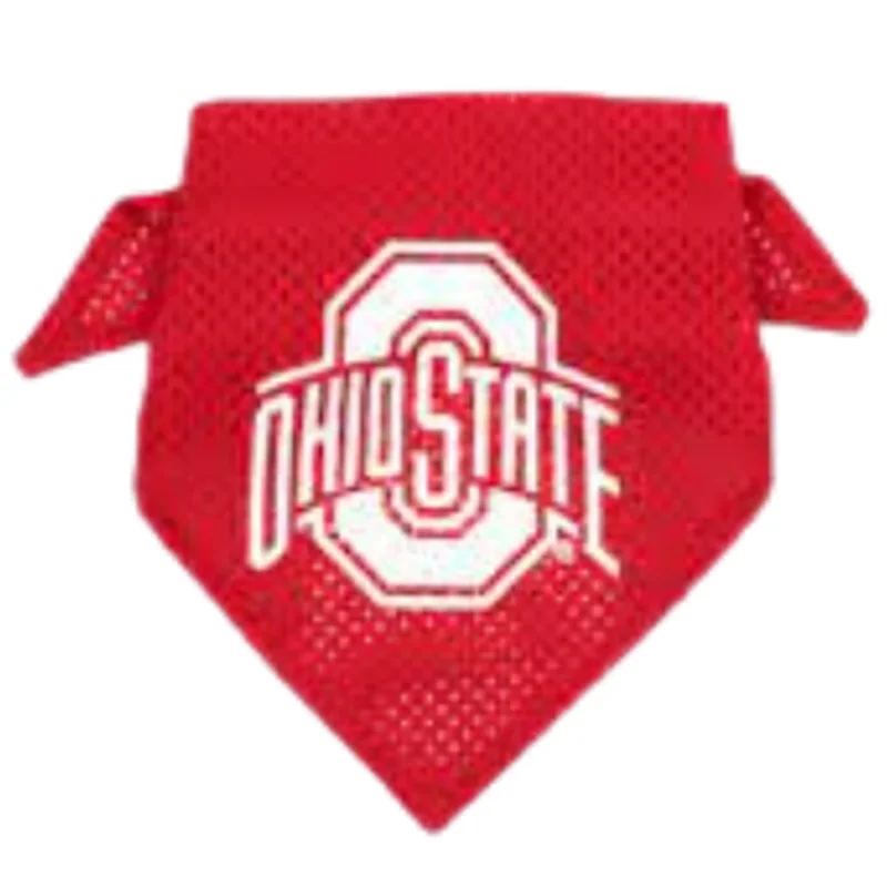 The Worthy Dog Ohio State Mesh Dog Bandana