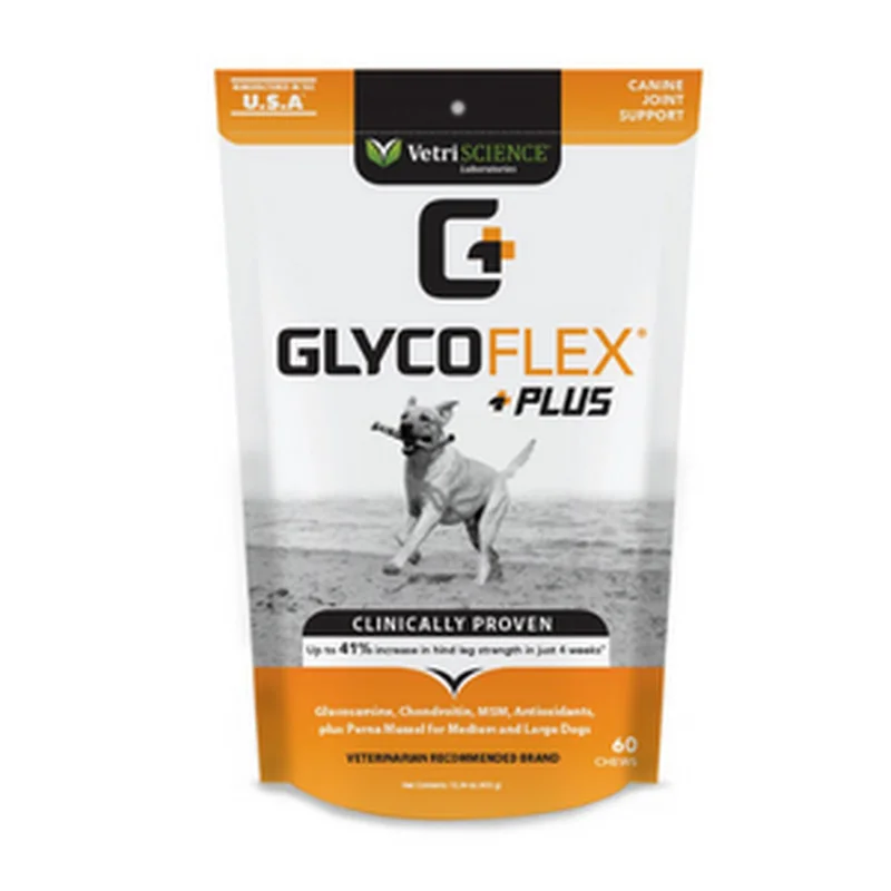 VetriScience GlycoFlex Plus Soft Chews Joint Supplement for Dogs 60 ct