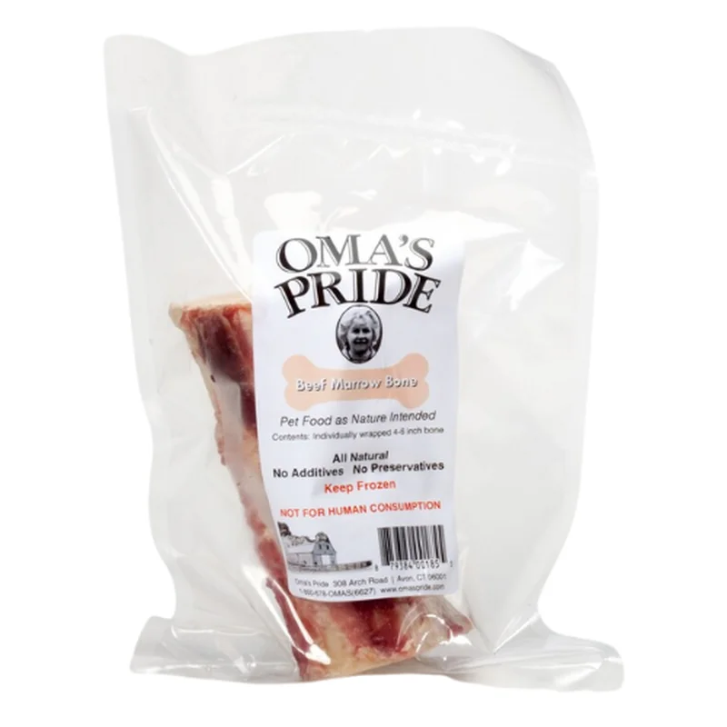 Oma's Pride Raw Frozen Beef Marrow Bones Large Dog Treats