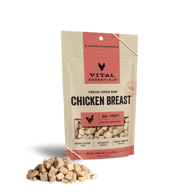 Vital Essentials Freeze-Dried Chicken Breast Dog Treats
