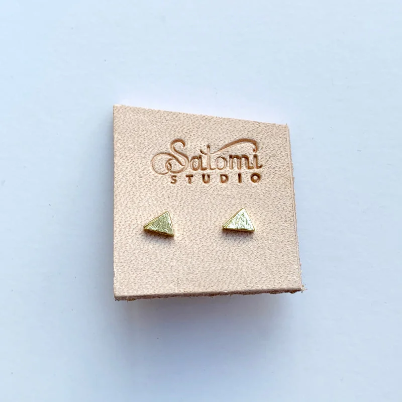Triangle Studs (Small) - Brass