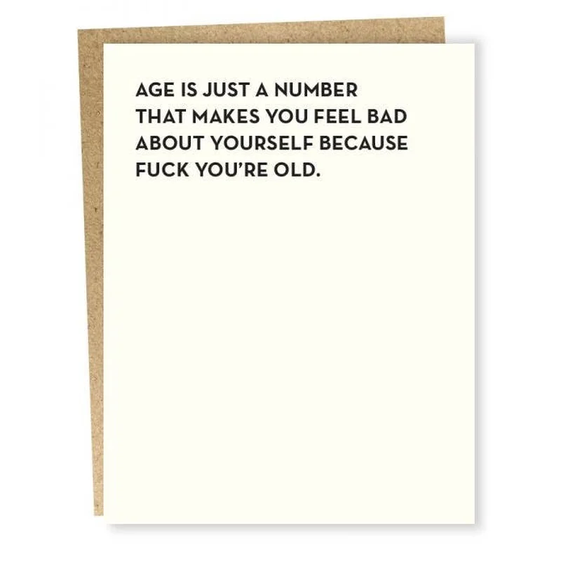 Age is Just a Number Birthday Card